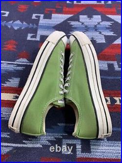 Vtg 80s 90's converse all star low made in usa Mint Lime Green shoes RARE! 8.5