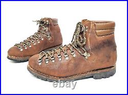 Vtg ASOLO All Leather Norwegian Welt Mountain Hiking Trekking Boots Men US 10.5