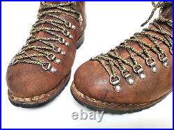 Vtg ASOLO All Leather Norwegian Welt Mountain Hiking Trekking Boots Men US 10.5