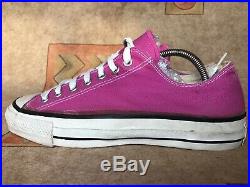 Vtg Converse All Star Men's Low Top Sneakers Pink 9.5 Made In USA Near Mint
