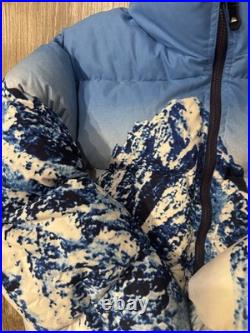 Vtg First Down Mountain All Over Print Reversible Down Puffer Jacket 90s Mens M