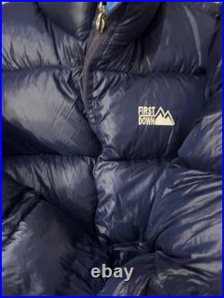 Vtg First Down Mountain All Over Print Reversible Down Puffer Jacket 90s Mens M