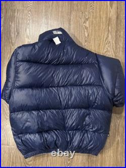 Vtg First Down Mountain All Over Print Reversible Down Puffer Jacket 90s Mens M