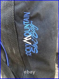 Vtg Rossingol skis withSalomon bindings R6000 Torsion Box withRocky Mountain Ski Bag