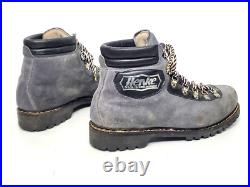 Vtg Swiss HENKE All-Leather Norwegian Welted Mountain Hiking Boots Men US 11.5 B