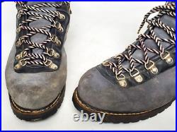 Vtg Swiss HENKE All-Leather Norwegian Welted Mountain Hiking Boots Men US 11.5 B