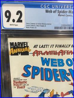 WEB OF SPIDER-MAN #5 CGC 9.2 ANNUAL FANTASTIC FOUR Marvel Comics