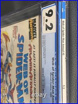 WEB OF SPIDER-MAN #5 CGC 9.2 ANNUAL FANTASTIC FOUR Marvel Comics