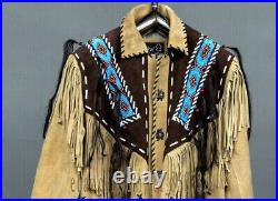 War Shirt fringe suede Leather Buckskin For Men Mountain Man/ Native American