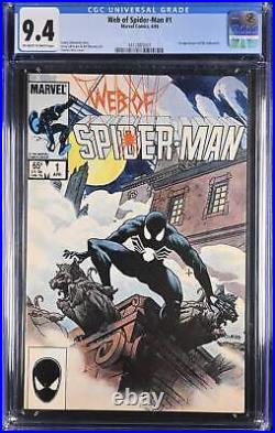 Web of Spider-Man #1 Marvel (1985) 9.4 NM CGC Graded Key Issue Comic Book