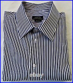 ZAEA RELAXED FIT Mountain reflection, Lake Image Men's Striped Shirt Size XL