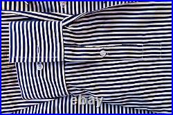 ZAEA RELAXED FIT Mountain reflection, Lake Image Men's Striped Shirt Size XL